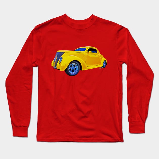 Yellow Ford Coupe Long Sleeve T-Shirt by vivachas